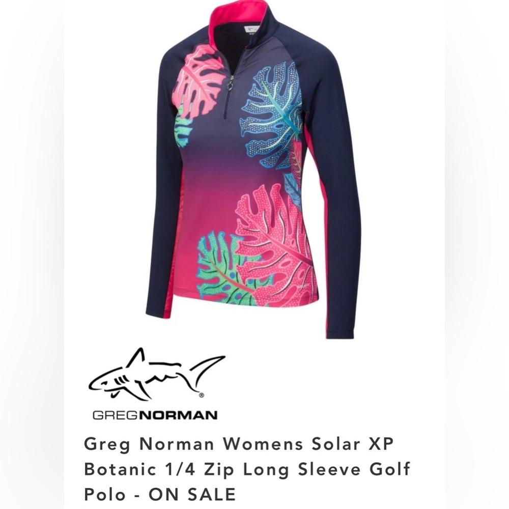 M Greg Norman SolarXP quarter zip golf shirt